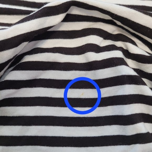 Kenneth Cole Reaction Cowl Neck Sleeveless Striped Top Size Large Black White - Picture 10 of 12